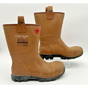 Dunlop Purofort Rig Pro Mens Brown Safety Work Boots Steel Toe  Size 9